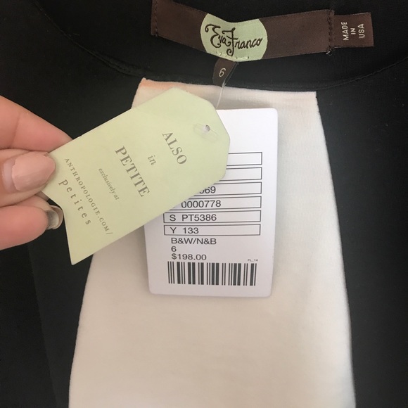 ANTHRO Eva Franco Hollie black & white dress - Picture 7 of 11